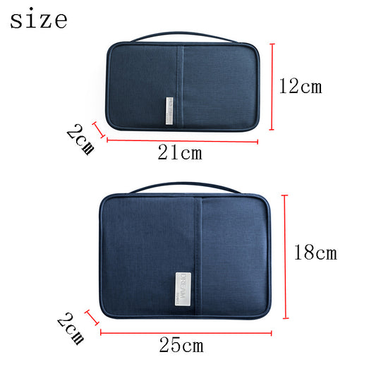 A319 Multifunctional Travel Document Bag, Waterproof Passport Wallet, Portable Card Holder Clutch