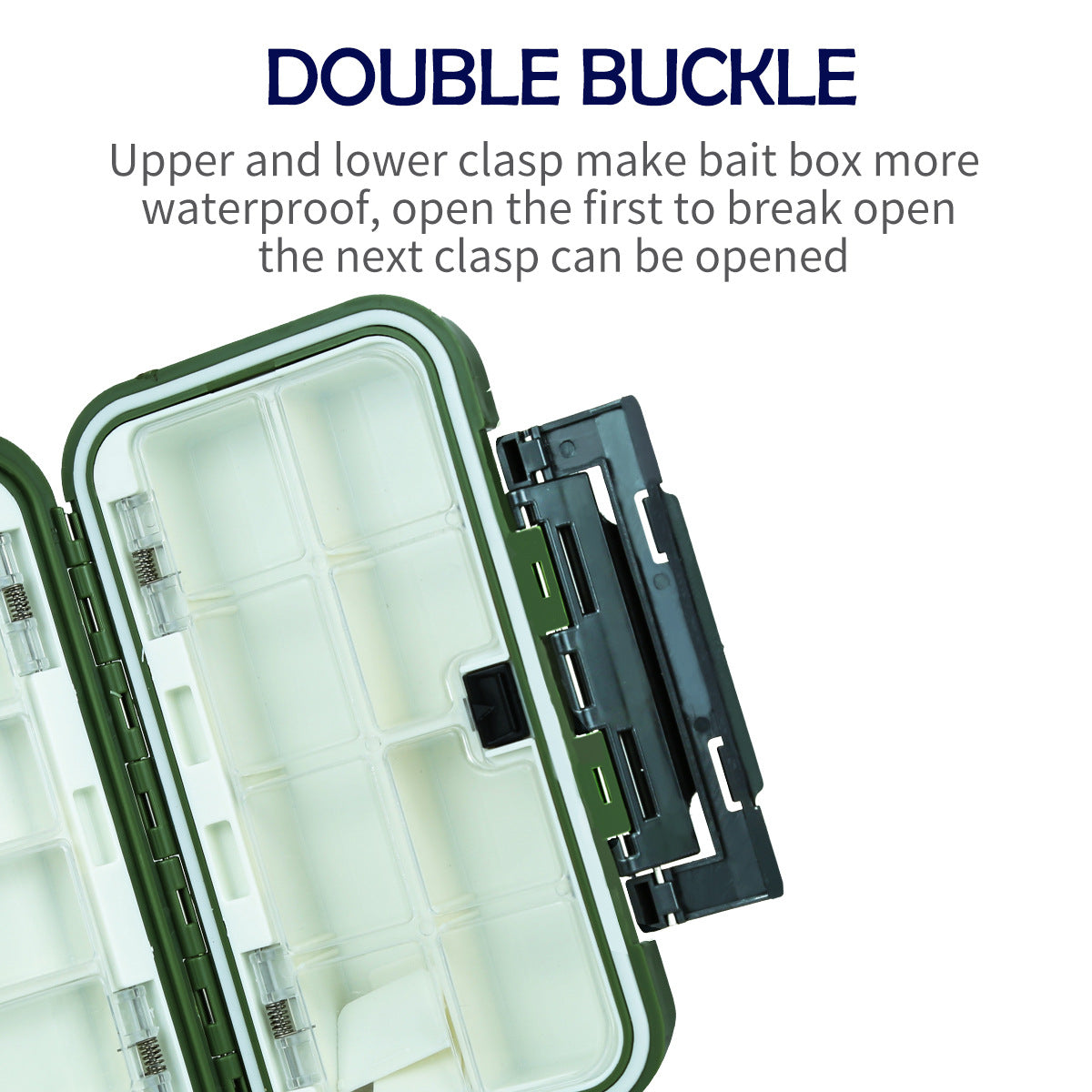 A237 Multifunctional Waterproof Fishing Tackle Box, Shockproof Auto Pop-Up Lure Box, Hook Accessory Storage Case