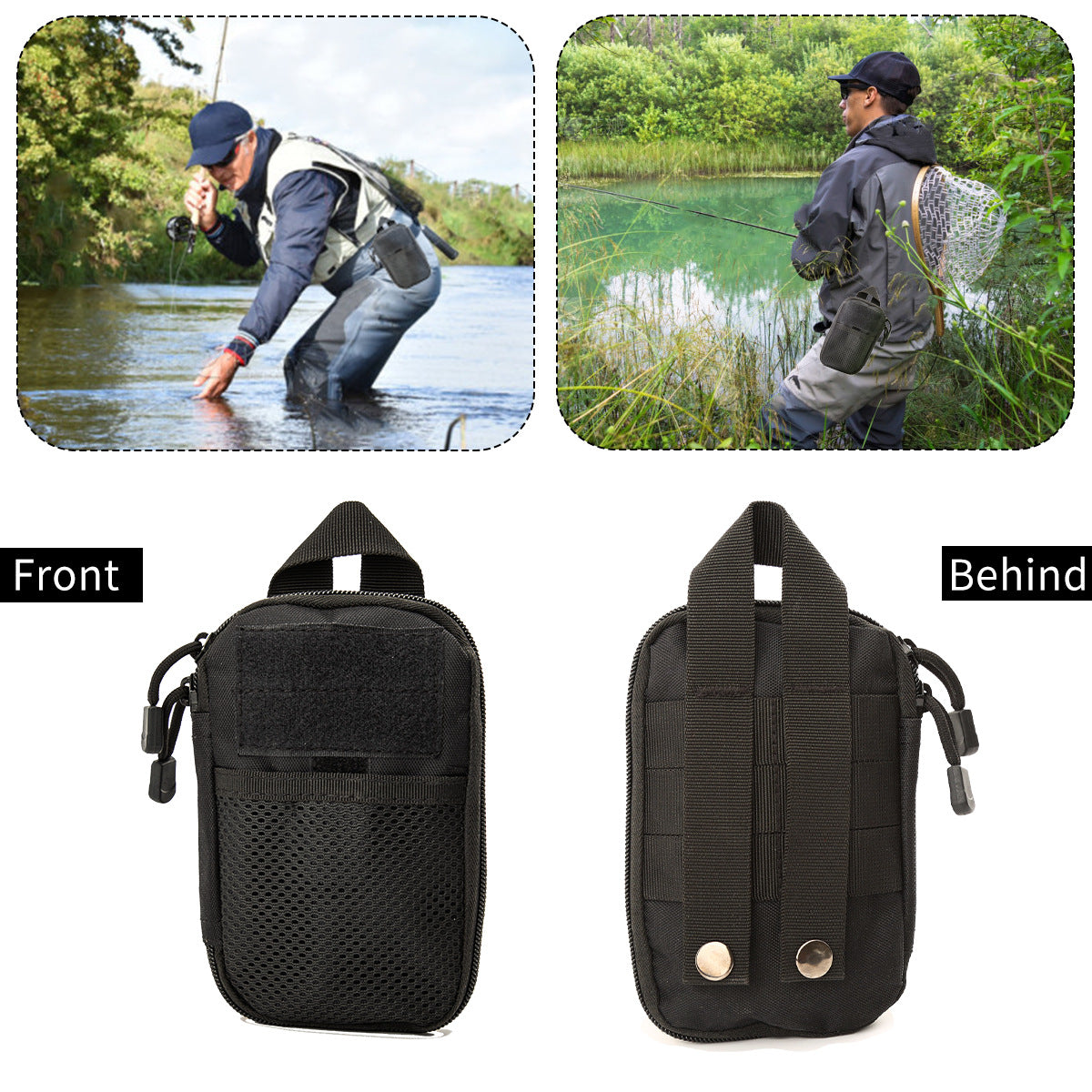 F344 Portable Fishing Tackle Storage Bag with Lure Assortment Fishing Pliers Tools Kit for Bass Trout Fishing
