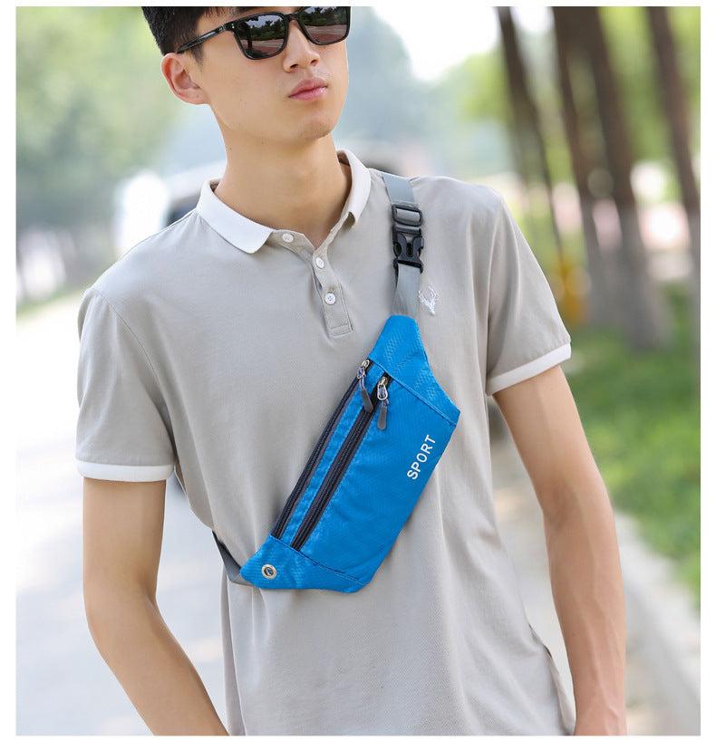 A318 Multifunctional Outdoor Sports Waist Bag for Men Women, Lightweight Crossbody Chest Bag with Phone Pocket
