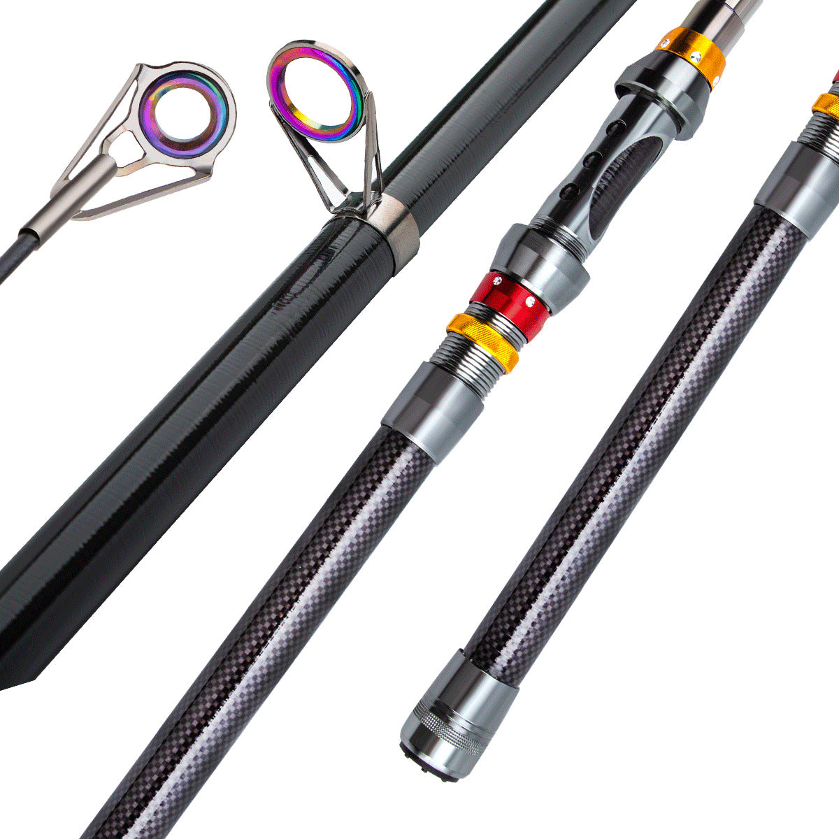 F345 Sea Fishing Long Casting Rod Set, Telescopic Lure Rod Complete Kit for Freshwater & Saltwater