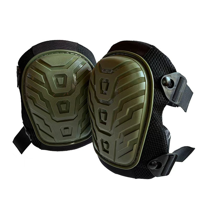 Professional Gel Knee Pads for Work with Soft Foam and Gel Cushion — Heavy Duty Cap, Reinforced Adjustable Straps, Military-Grade Rivets and Built-in Hang Loops — Perfect for Construction