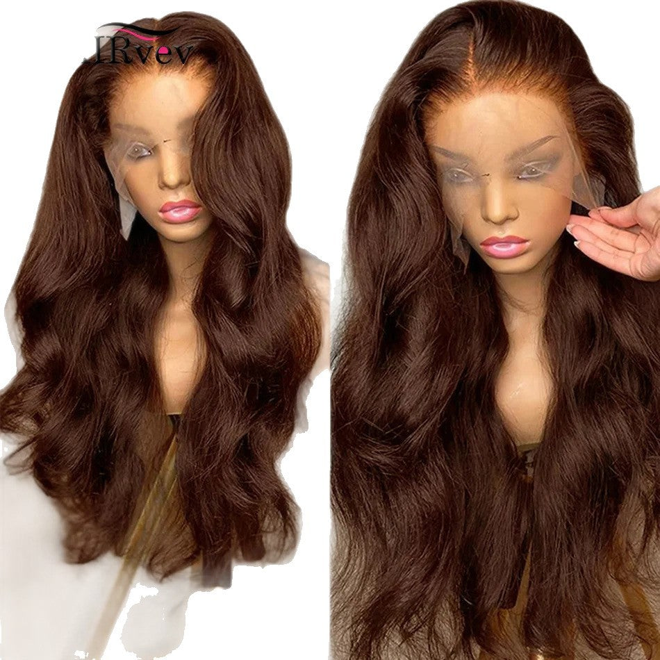A227 Women's Body Wave Long Curly Lace Front Wig, Synthetic Full Cap Fashion Natural Realistic Wig