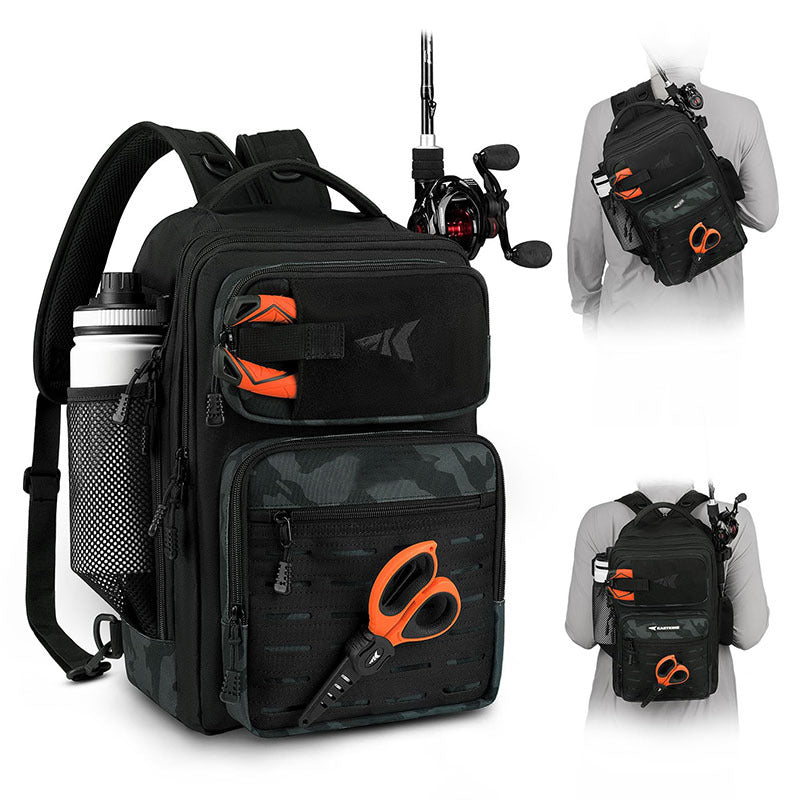 A160 Outdoor Multifunctional Fishing Backpack, Lightweight Large Capacity Fishing Gear Storage Bag