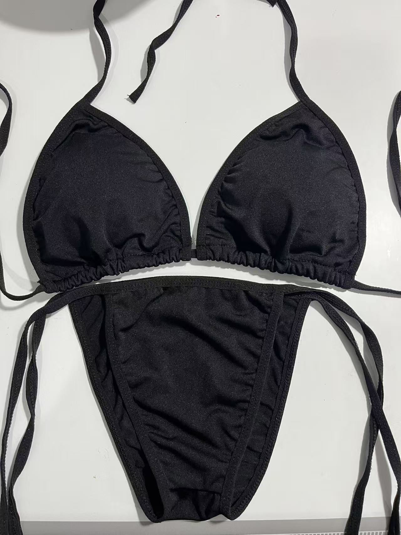 Women Two Piece Swimsuit Sexy Swimwear Halter String Triangle Bikini Sets