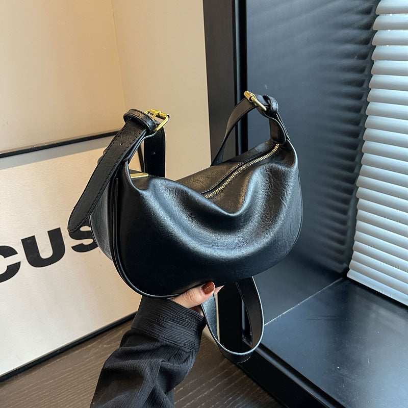 Autumn and Winter Fashion Casual Shoulder Bag Premium Texture Dumpling Bag