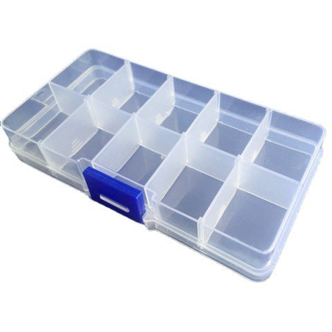 A267 10/15 Grids Multi-Functional Storage Box, Removable Dividers, Lure Box & Jewelry Organizer