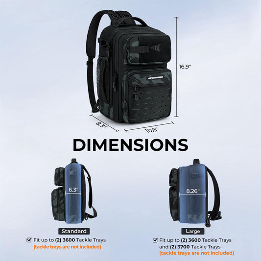 A160 Outdoor Multifunctional Fishing Backpack, Lightweight Large Capacity Fishing Gear Storage Bag