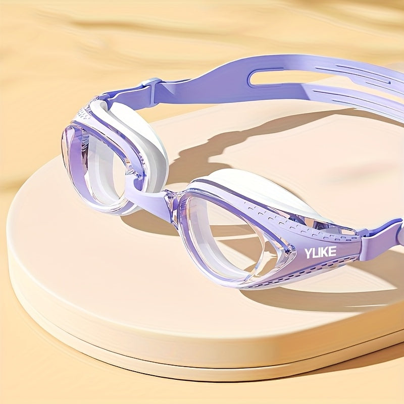 A332 Adult Swim Goggles with Replaceable Nose Bridge, White Frame