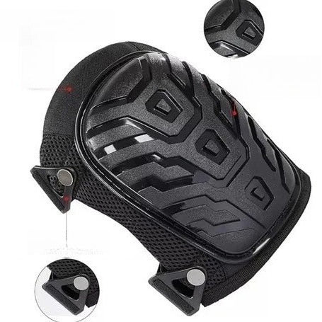 Professional Gel Knee Pads for Work with Soft Foam and Gel Cushion — Heavy Duty Cap, Reinforced Adjustable Straps, Military-Grade Rivets and Built-in Hang Loops — Perfect for Construction