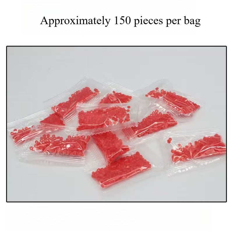 A180  Fishing Red Worm Rubber Band Set, Bait Gun Accessories, High Elastic Rubber Rings