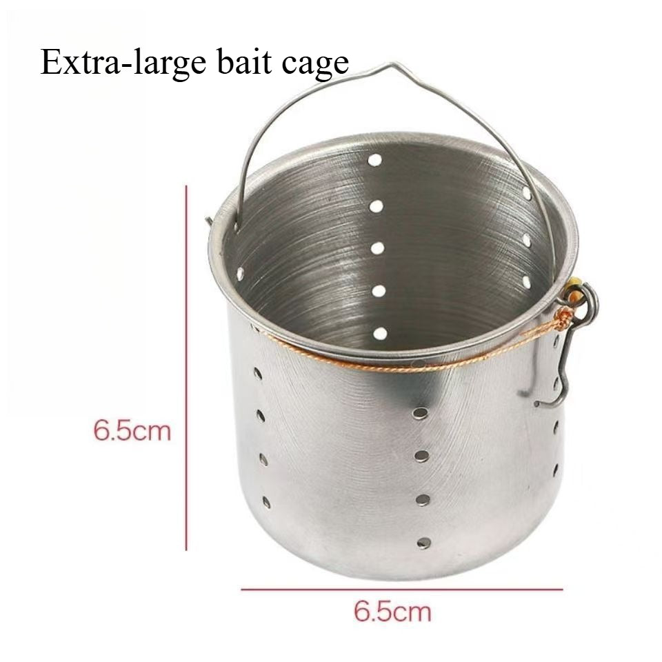 A243  Stainless Steel Bait Holder, Sea Rod & Raft Fishing Fixed Point Sink Bait Dispenser, Fishing Accessories