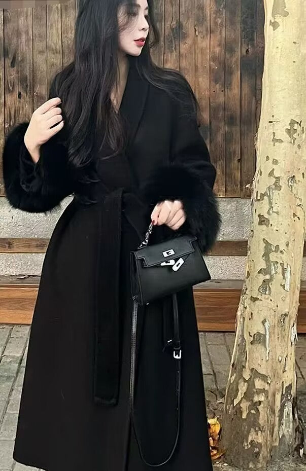 Casual women's long and thick coat