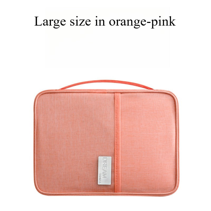 A319  Multifunctional Travel Document Bag, Waterproof Passport Wallet, Portable Card Holder Clutch