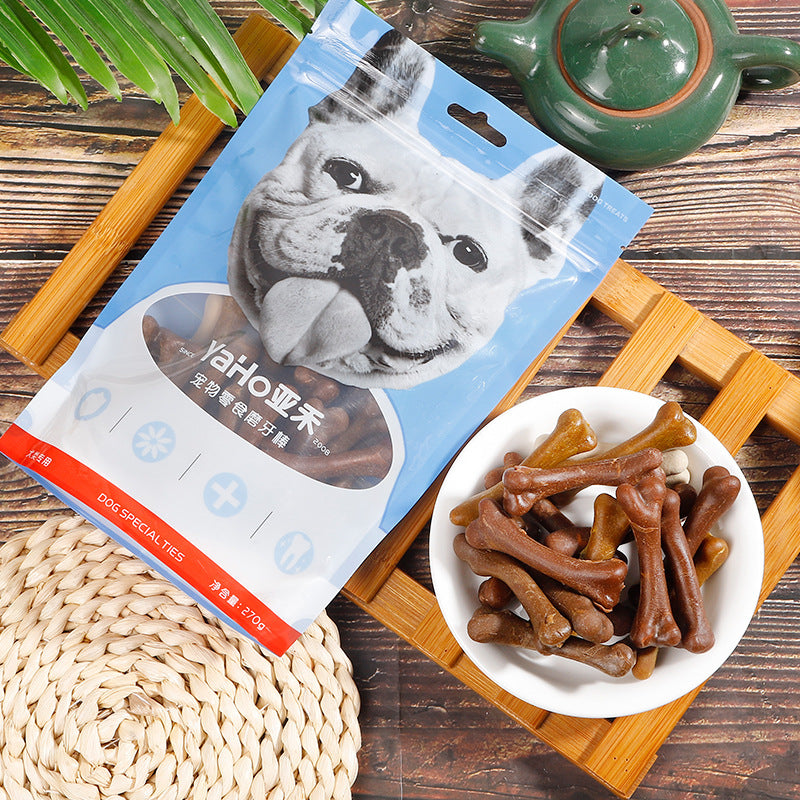 Pet Teething Stick Universal Toothbrush-Shaped Dental Bone Pet Mixed Flavors Dog Teething Snack Teething Bone