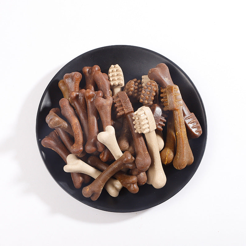 Pet Teething Stick Universal Toothbrush-Shaped Dental Bone Pet Mixed Flavors Dog Teething Snack Teething Bone