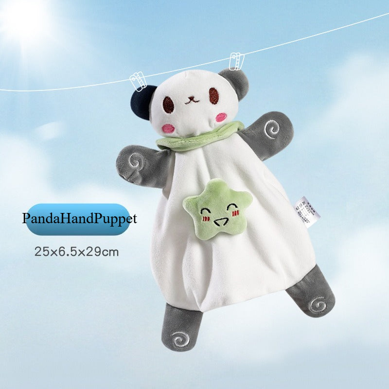 Bean velvet baby soothing cloth, baby toy cartoon doll, children's sleeping doll, hand puppet