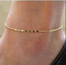 A143 Minimalist Creative Disc Arrow Anklet 3 Piece Set, Summer Diamond Elegant Anklet