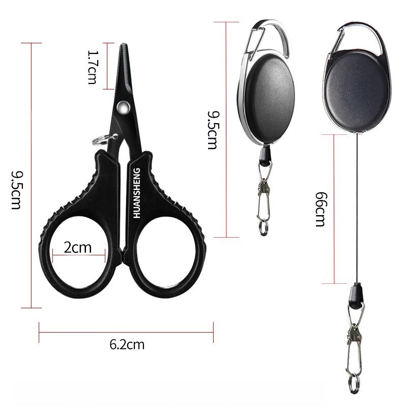 A282  304 Stainless Steel Fishing Scissors, High Hardness & Sharp, Multi-Functional for Lure, Lead Sheet, PE Braided Line