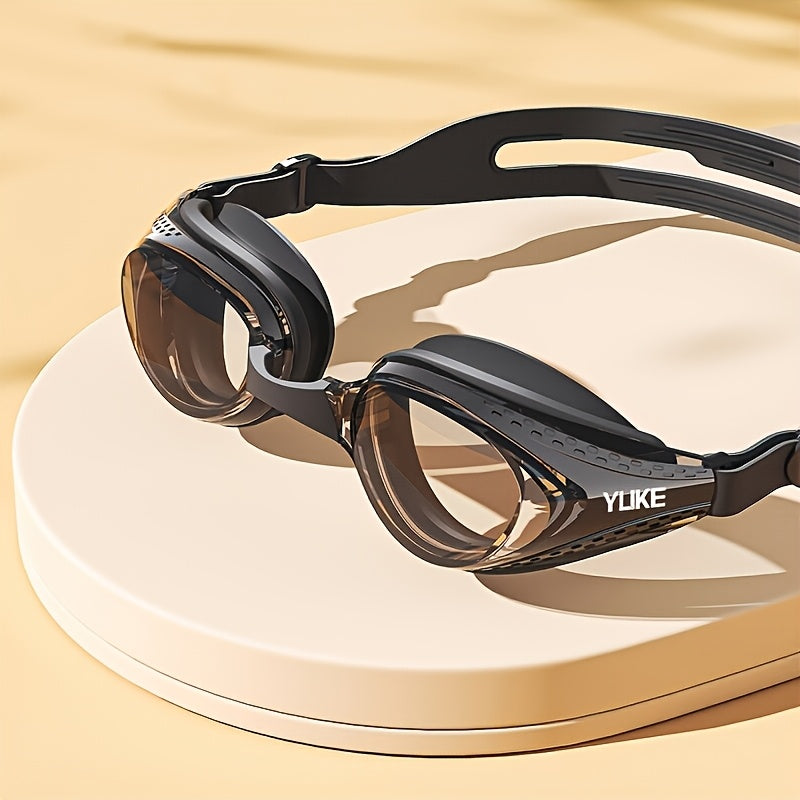 A332  Adult Swim Goggles with Replaceable Nose Bridge, White Frame