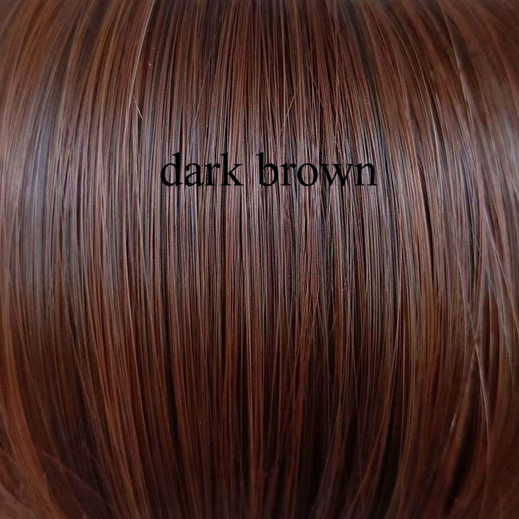 A185  Women Natural Black Middle Part Long Straight Wig with Bangs Fashion Hairpiece