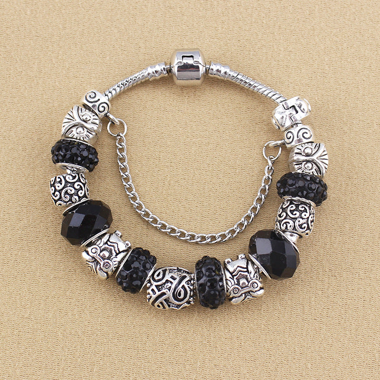 Owl Ribbon Charm Beaded Bracelet Wish Bestseller Bracelet