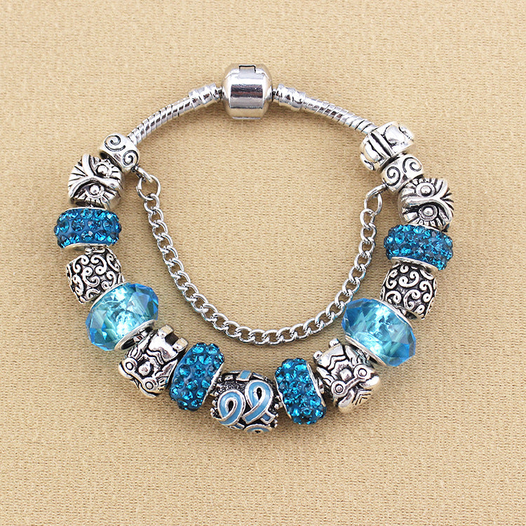 Owl Ribbon Charm Beaded Bracelet Wish Bestseller Bracelet