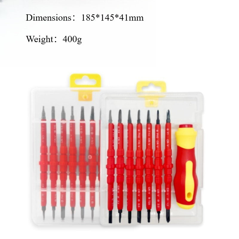 A310  18-in-1 Multi-Function Electrician Screwdriver, Insulated Phillips Slotted Torx Repair Tool