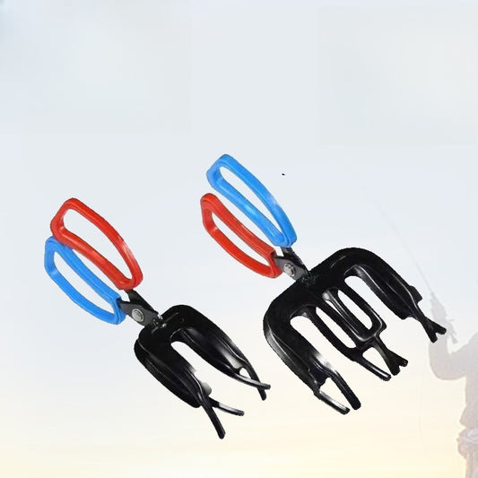 A171  No Dirty Hand Fish Clip Metal Gripper, 2-Teeth 3-Teeth Fish Clamp, Fishing Tackle