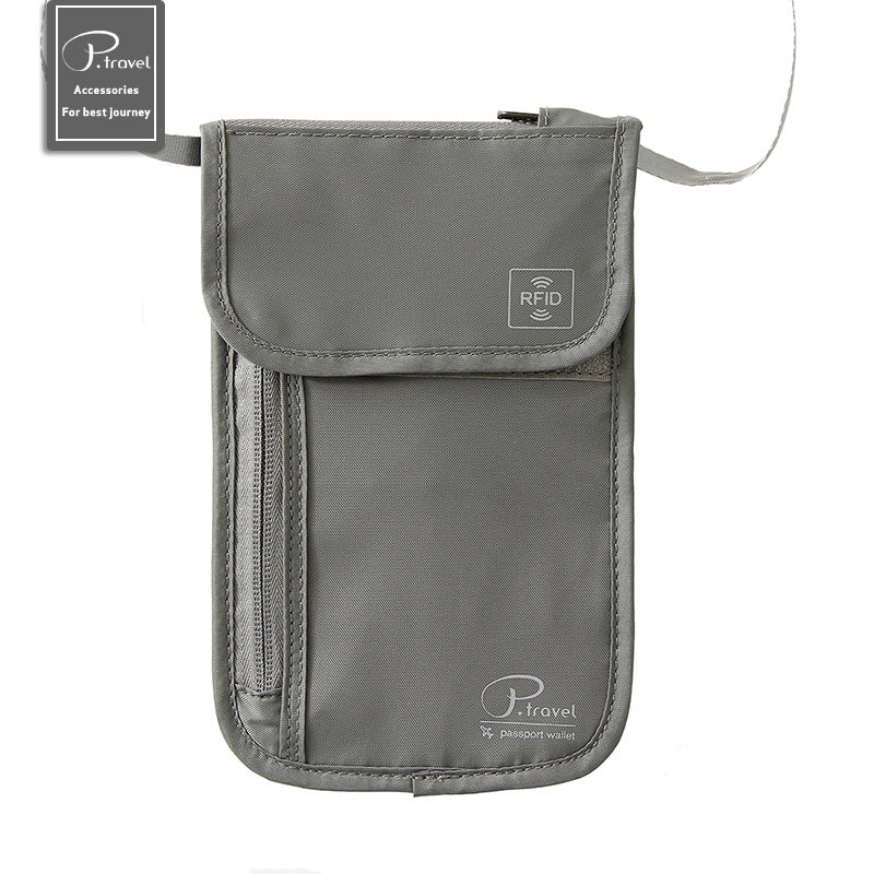 A298  P.travel Travel Document Organizer RFID-Protected Neck-Wear Crossbody Wallet for Tickets and Cards