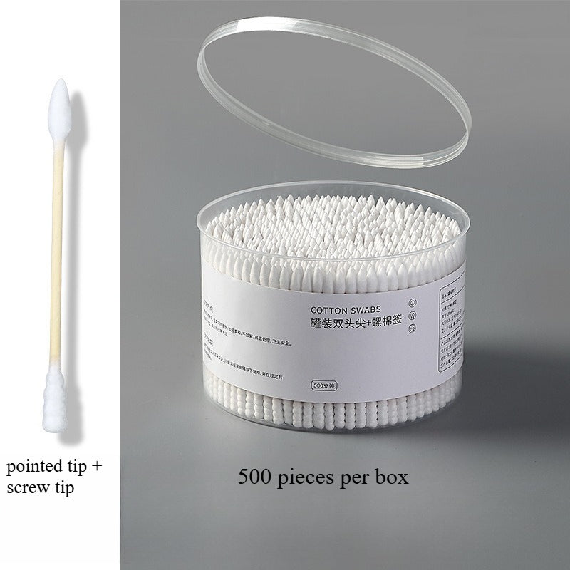 A313  Disposable Double Head Makeup Cotton Swabs, Pointed Bamboo Sticks, Household Ear Cleaning Boxed Cotton Buds