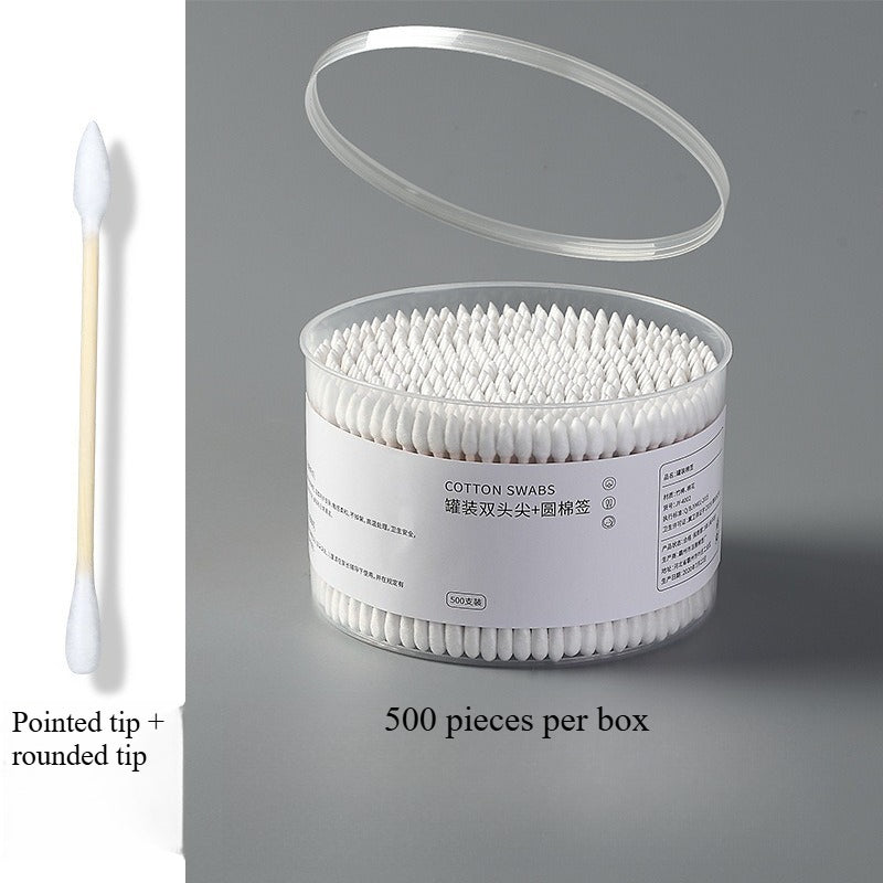 A313  Disposable Double Head Makeup Cotton Swabs, Pointed Bamboo Sticks, Household Ear Cleaning Boxed Cotton Buds