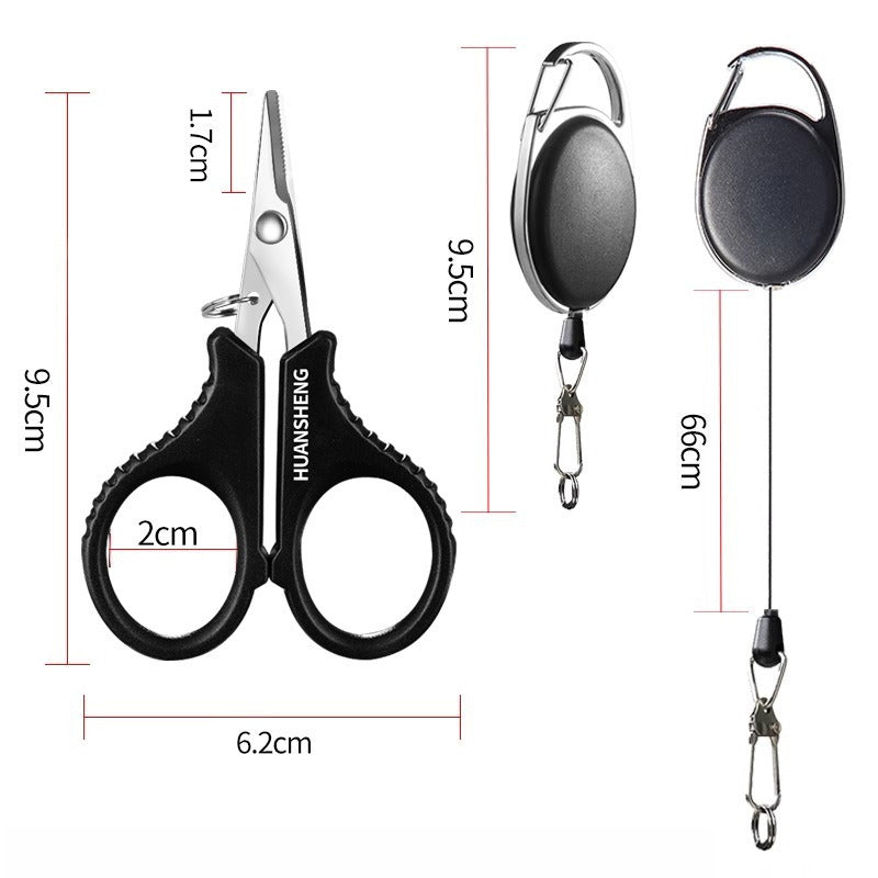 A282  304 Stainless Steel Fishing Scissors, High Hardness & Sharp, Multi-Functional for Lure, Lead Sheet, PE Braided Line