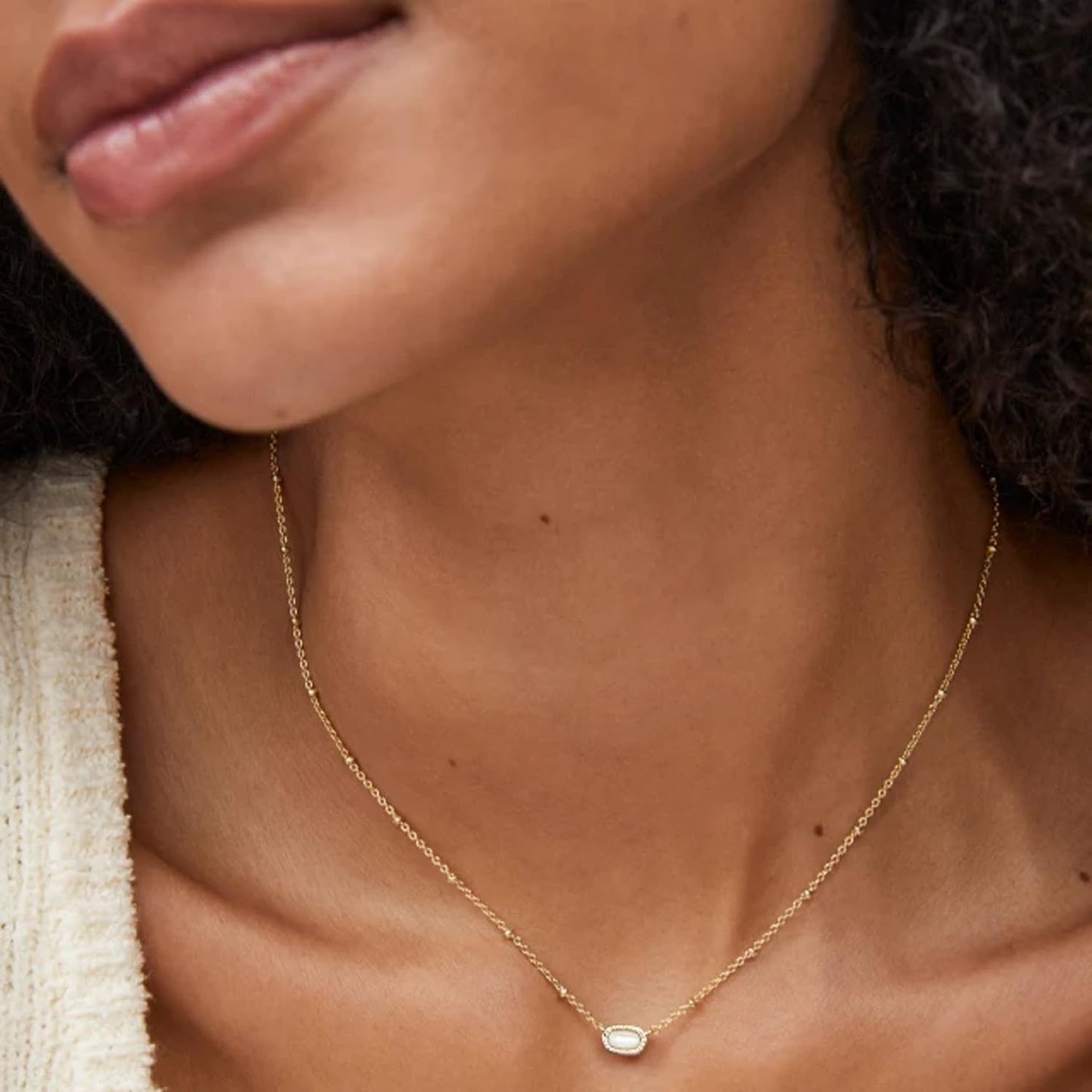Mini Elisa 14k Gold-Plated Satellite Short Pendant Necklace, Fashion Jewelry for Women