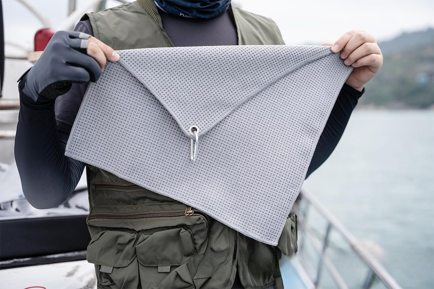 A284  Absorbent Fishing Towel for Anglers, Fishing Hand Cloth & Rod Cleaning Towel, Fishing Accessories