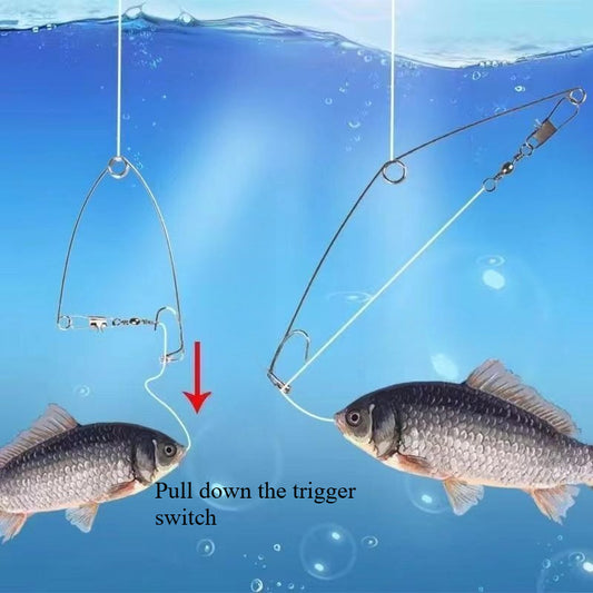 A241  Automatic Fishing Ejection Device, Spring Hook Set, Lazy Fishing Tool Fishing Accessories