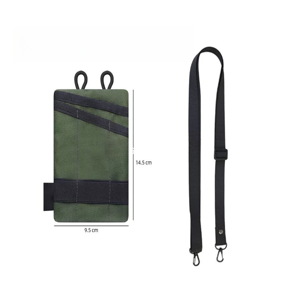 A330  Outdoor Oxford Cloth Card Coin Pouch, Minimalist Key Organizer, Portable Waist Bag for Travel