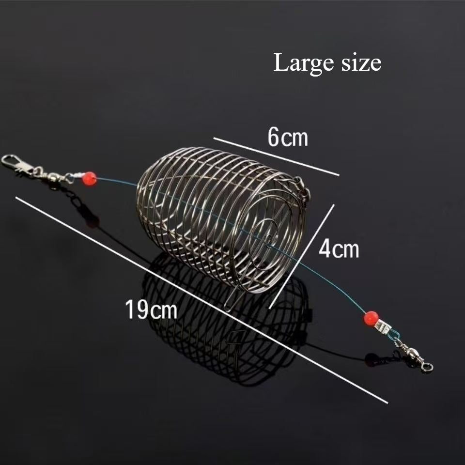 A166  10pcs  Fishing Tackle Metal Bait Cage, Bait Thrower Feeder, Lure Trap Cage