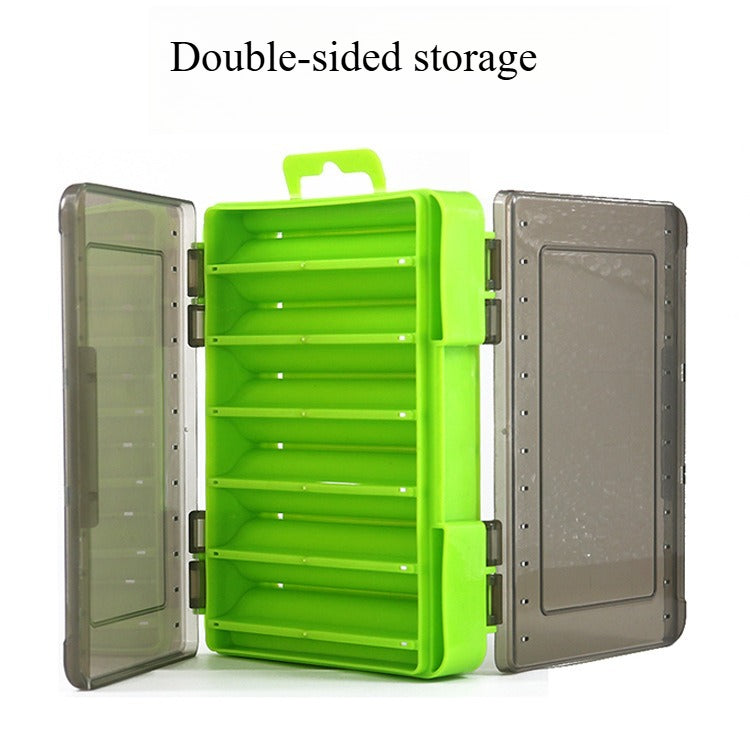 A268  Multi-Color Double-Sided Fishing Wooden Shrimp Box, Lure Bait Storage, Sea Fishing Accessory Organizer