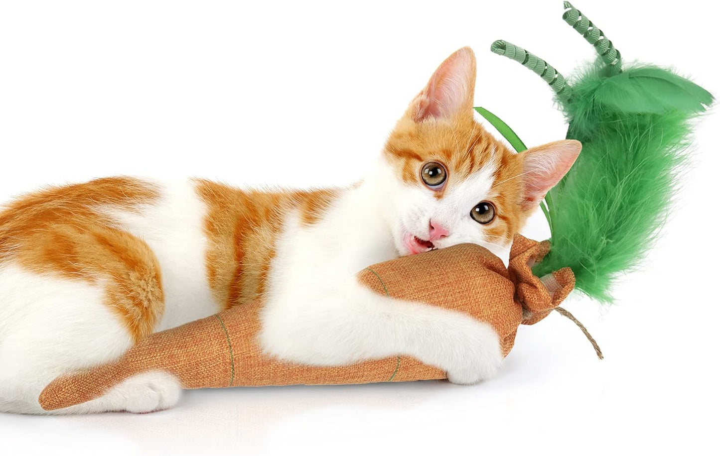 A365  Kolossal Karrot Crinkle Kicker Catnip Cat Toy