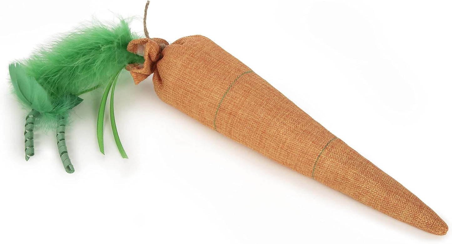 A365  Kolossal Karrot Crinkle Kicker Catnip Cat Toy