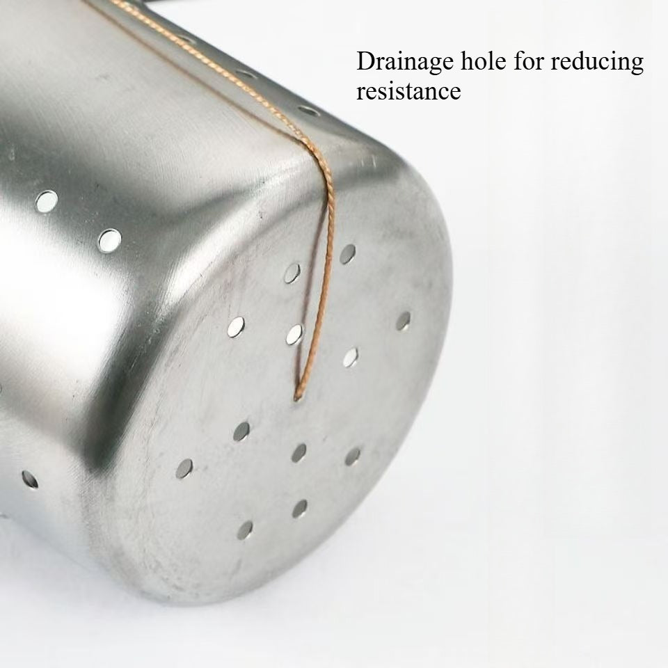 A243  Stainless Steel Bait Holder, Sea Rod & Raft Fishing Fixed Point Sink Bait Dispenser, Fishing Accessories