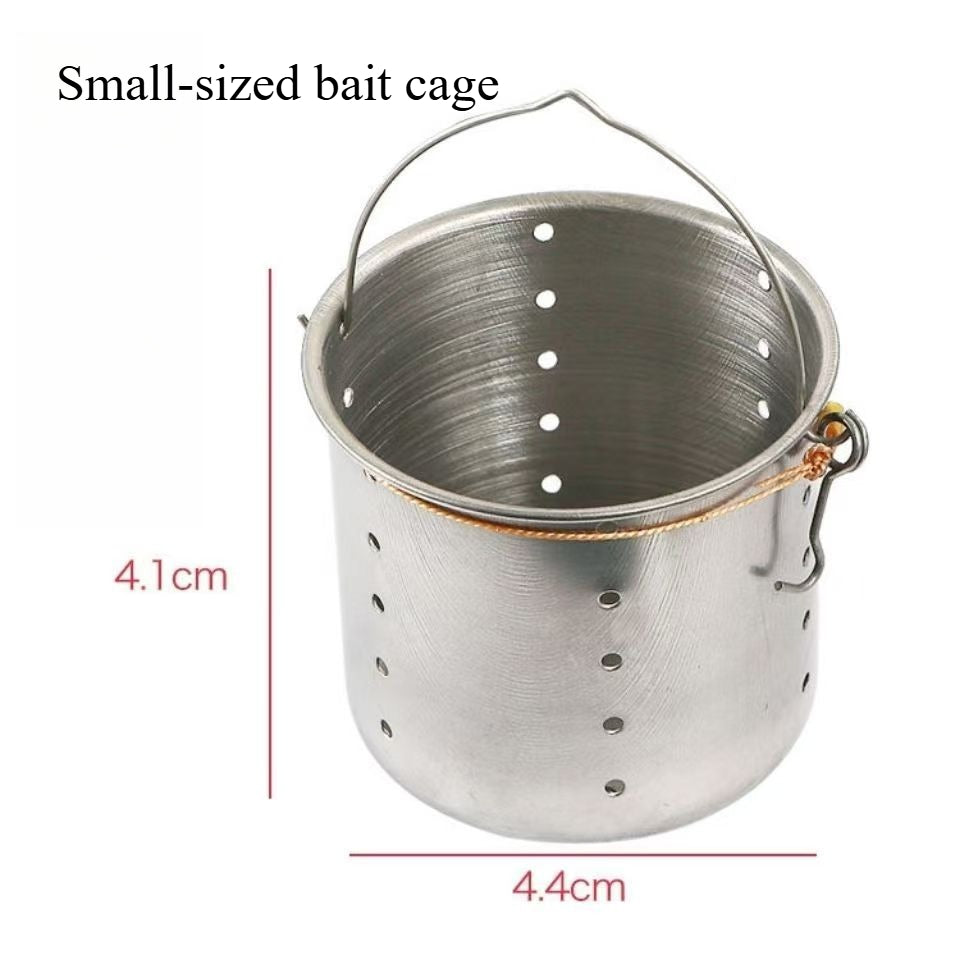 A243  Stainless Steel Bait Holder, Sea Rod & Raft Fishing Fixed Point Sink Bait Dispenser, Fishing Accessories