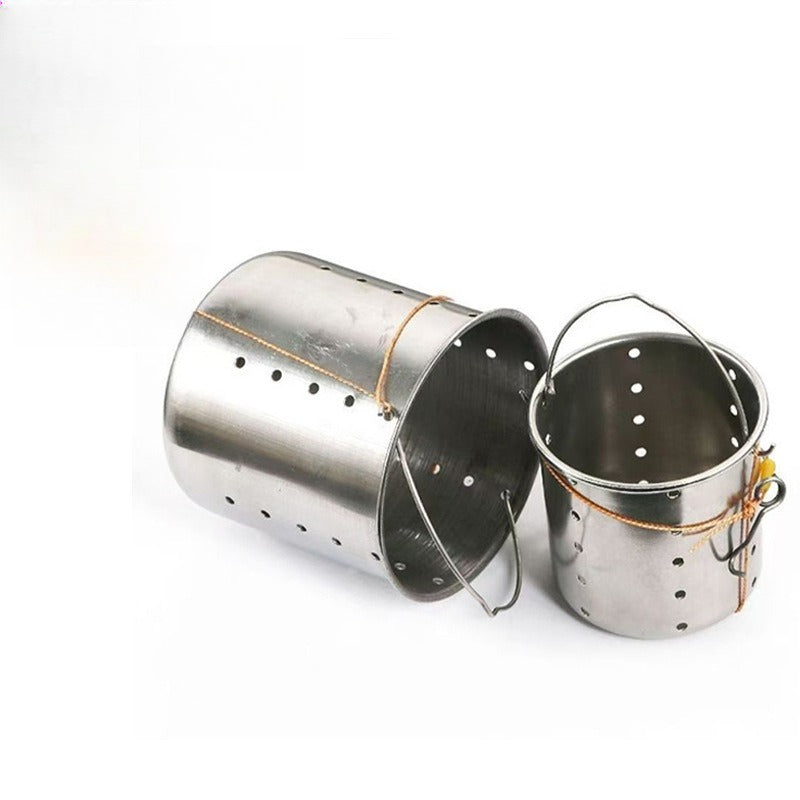 A243  Stainless Steel Bait Holder, Sea Rod & Raft Fishing Fixed Point Sink Bait Dispenser, Fishing Accessories