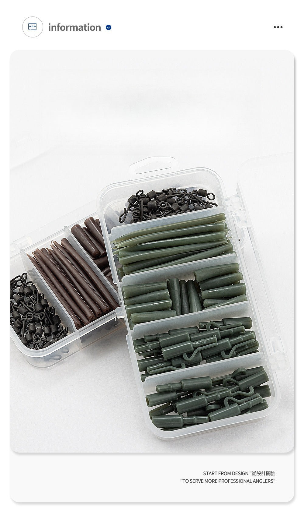 A339   120PCS European Carp Fishing Accessories Set, High Quality Hose Pin Tail Pipe Tackle Box for Reservoir Fishing