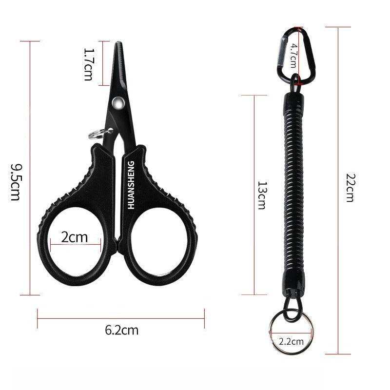 A282  304 Stainless Steel Fishing Scissors, High Hardness & Sharp, Multi-Functional for Lure, Lead Sheet, PE Braided Line
