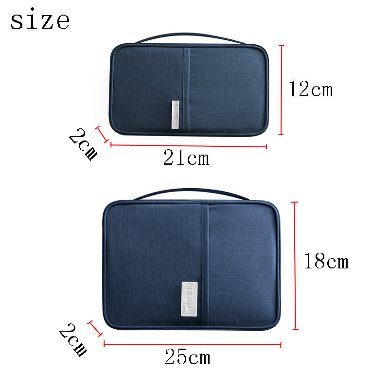A319  Multifunctional Travel Document Bag, Waterproof Passport Wallet, Portable Card Holder Clutch