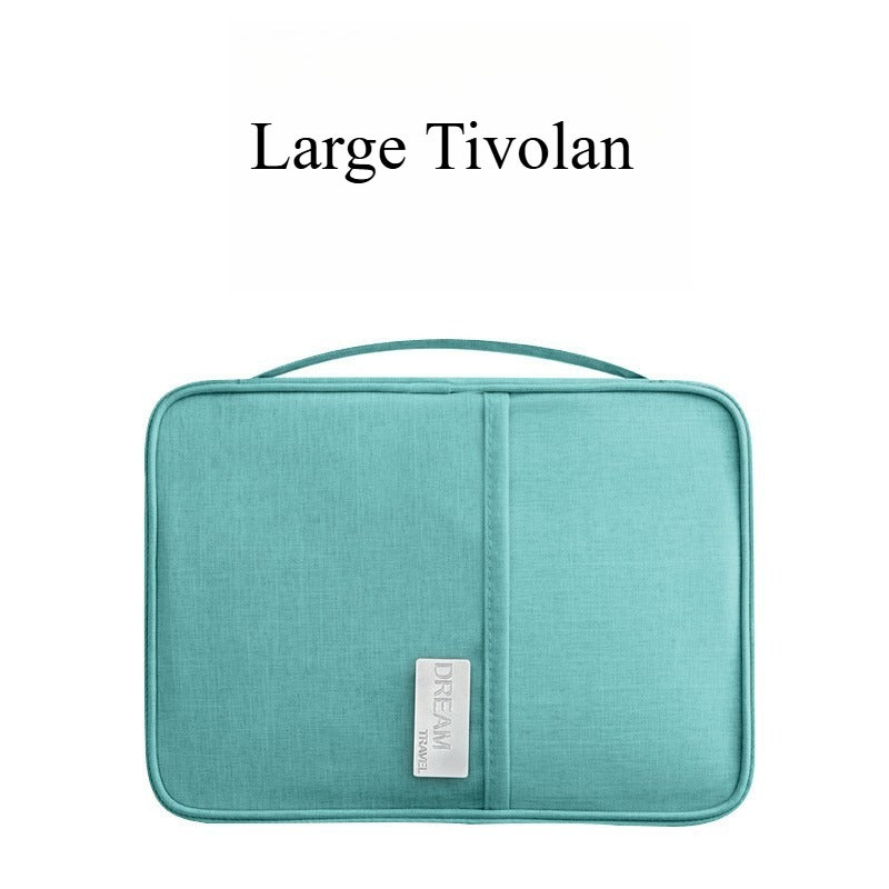 A319  Multifunctional Travel Document Bag, Waterproof Passport Wallet, Portable Card Holder Clutch