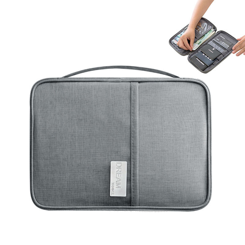 A319  Multifunctional Travel Document Bag, Waterproof Passport Wallet, Portable Card Holder Clutch
