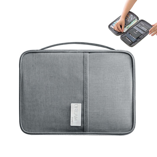 A319  Multifunctional Travel Document Bag, Waterproof Passport Wallet, Portable Card Holder Clutch